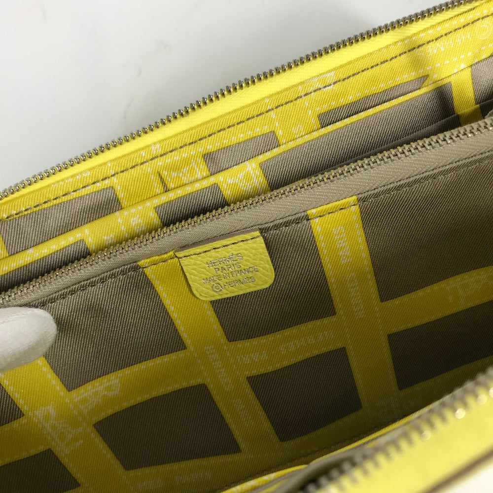 HERMES Long Wallet Purse Epsom yellow Long wallet Azap long silk in Women Used