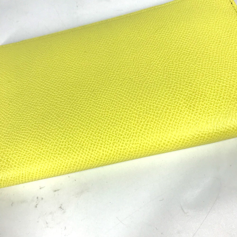 HERMES Long Wallet Purse Epsom yellow Long wallet Azap long silk in Women Used