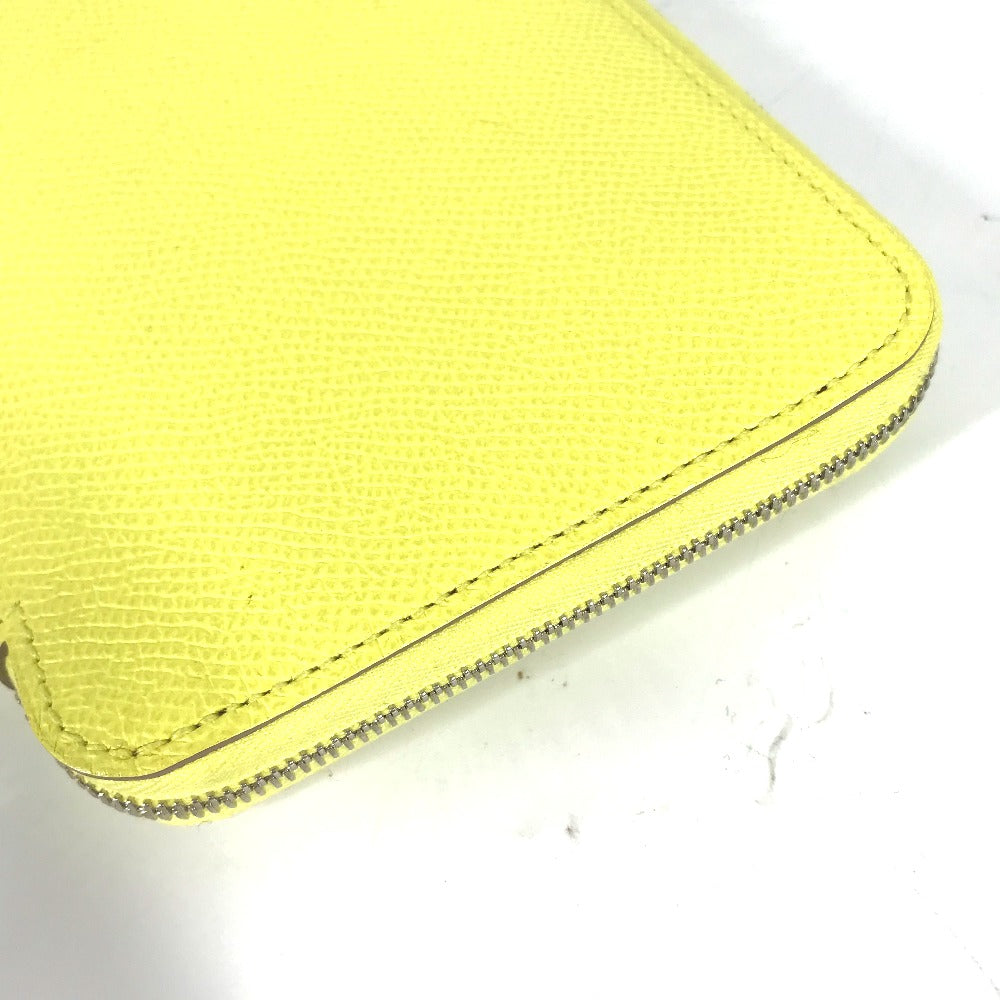 HERMES Long Wallet Purse Epsom yellow Long wallet Azap long silk in Women Used