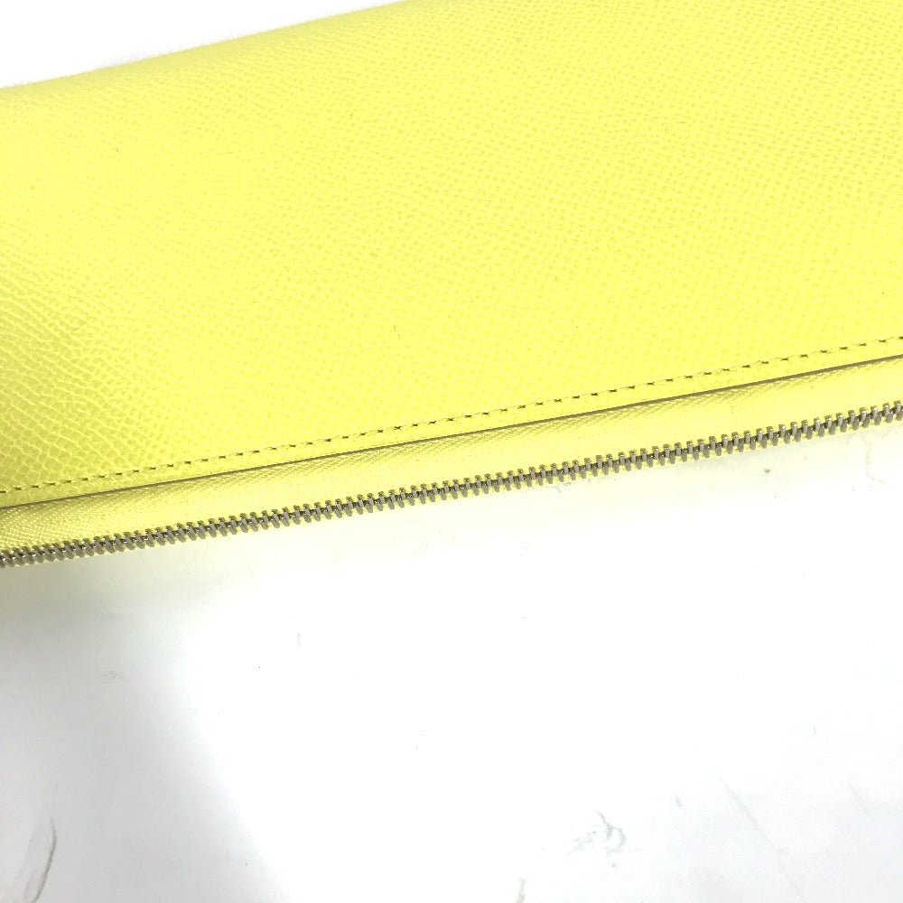 HERMES Long Wallet Purse Epsom yellow Long wallet Azap long silk in Women Used
