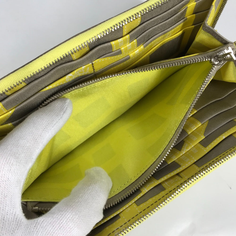 HERMES Long Wallet Purse Epsom yellow Long wallet Azap long silk in Women Used