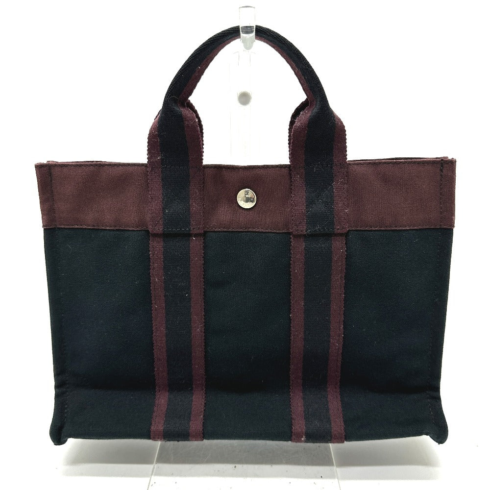 HERMES Handbag canvas black Fool ToePM