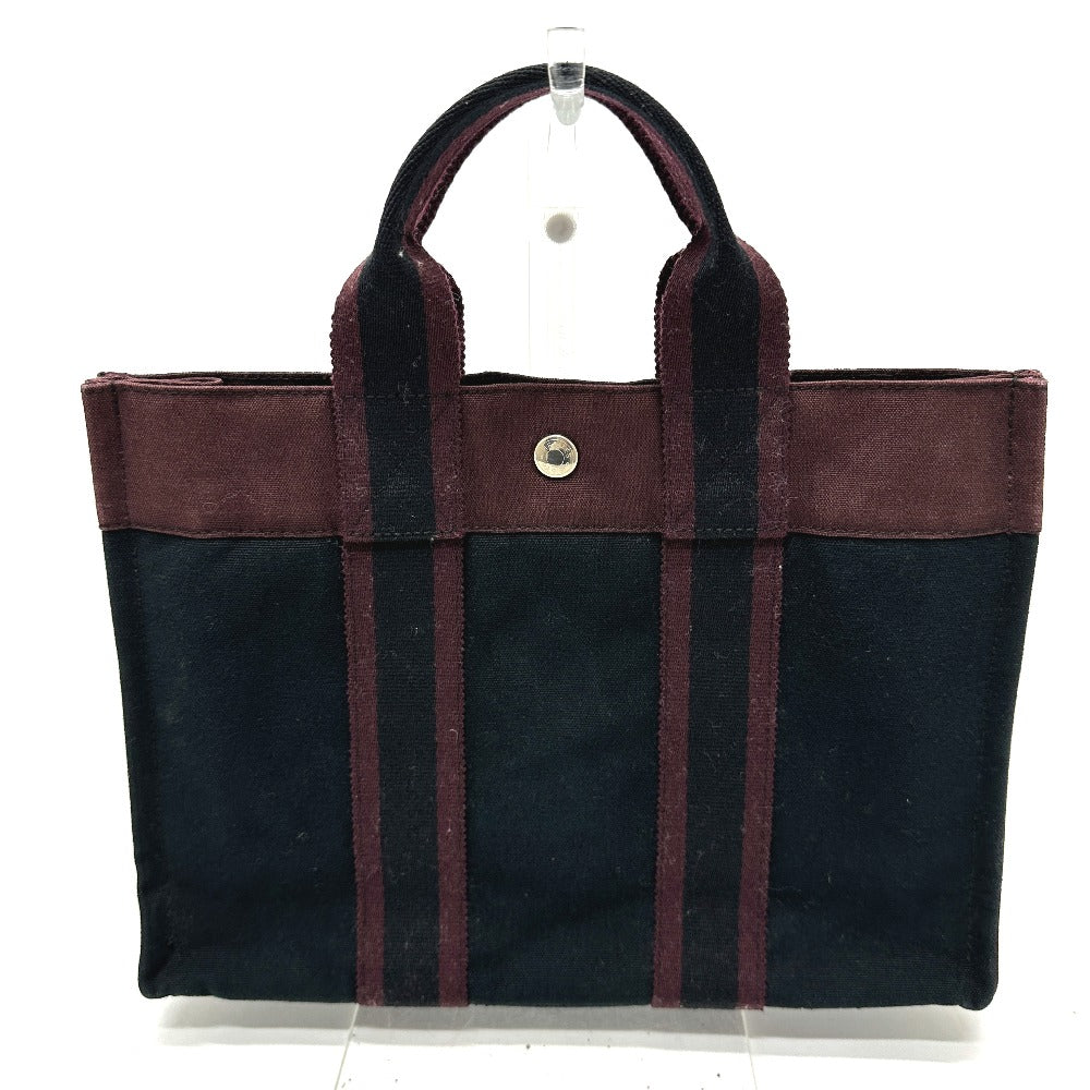 HERMES Handbag canvas black Fool ToePM
