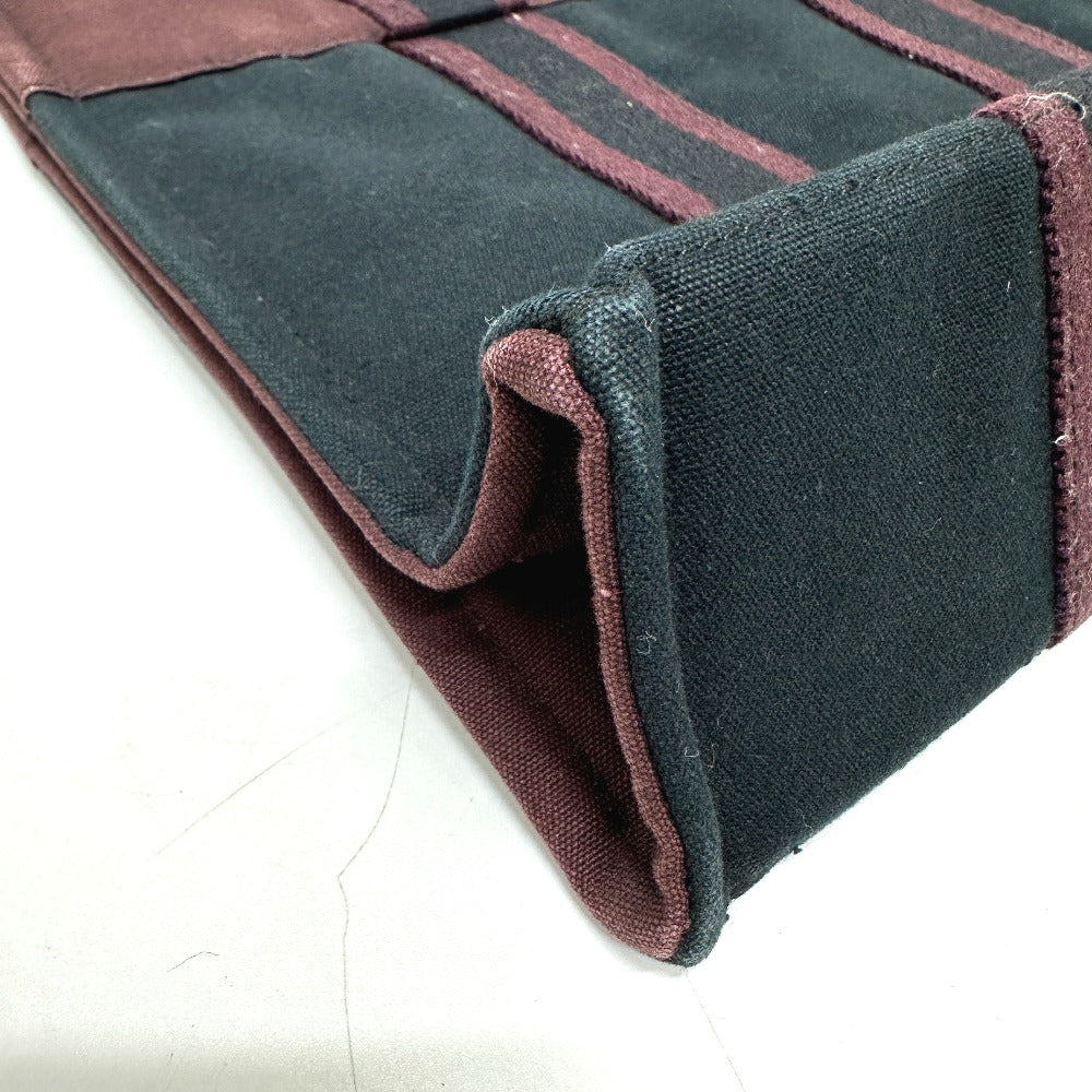 HERMES Handbag canvas black Fool ToePM