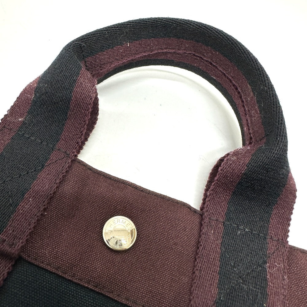 HERMES Handbag canvas black Fool ToePM