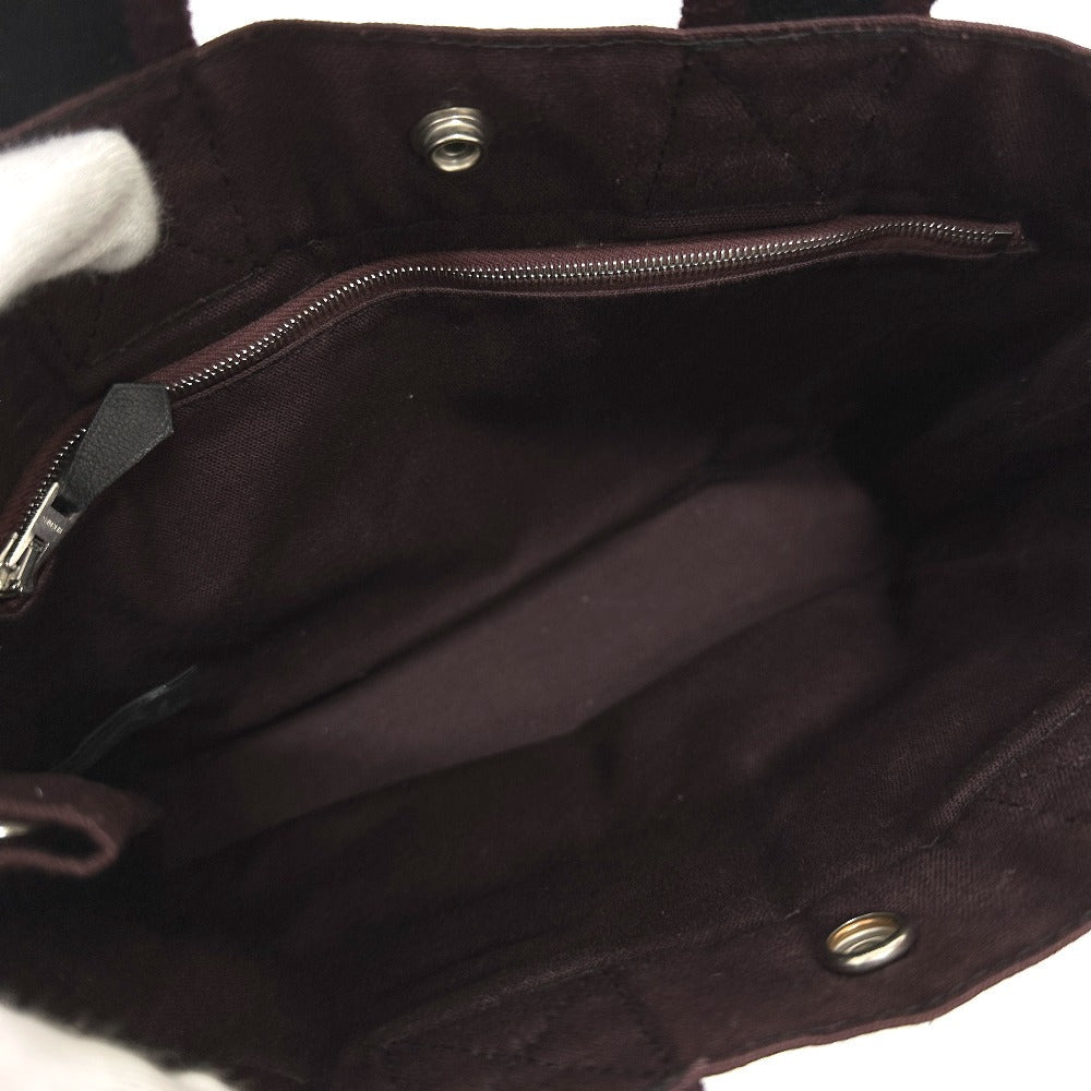 HERMES Handbag canvas black Fool ToePM