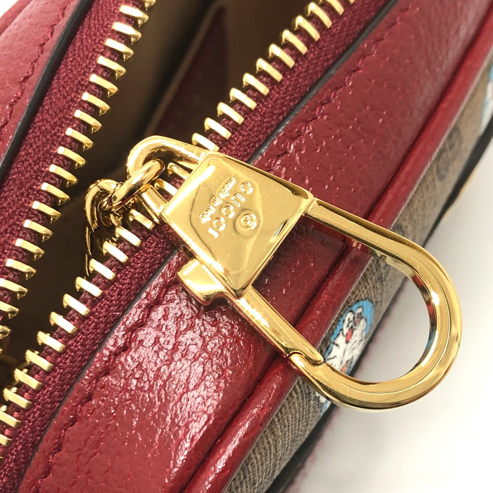 GUCCI Shoulder Bag 647784 GG Supreme Canvas Brown GG Supreme Doraemon x GUCCI Women Used