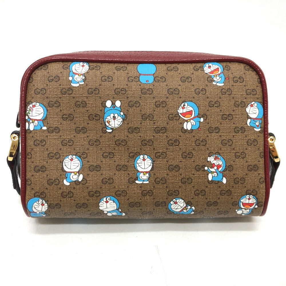 GUCCI Shoulder Bag 647784 GG Supreme Canvas Brown GG Supreme Doraemon x GUCCI Women Used