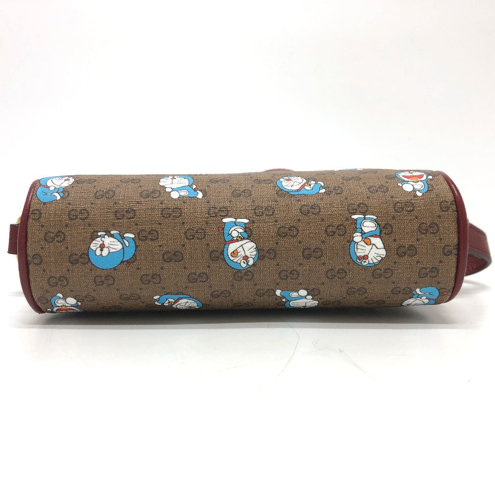 GUCCI Shoulder Bag 647784 GG Supreme Canvas Brown GG Supreme Doraemon x GUCCI Women Used