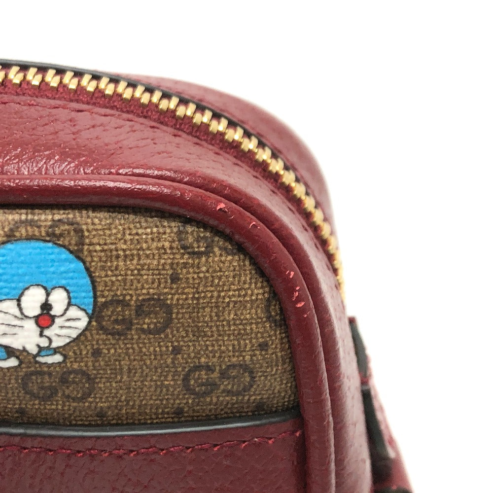 GUCCI Shoulder Bag 647784 GG Supreme Canvas Brown GG Supreme Doraemon x GUCCI Women Used