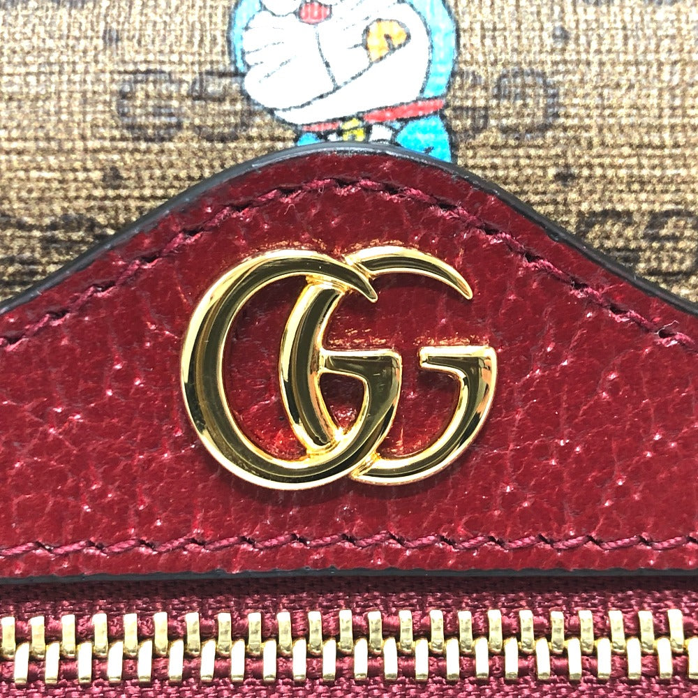 GUCCI Shoulder Bag 647784 GG Supreme Canvas Brown GG Supreme Doraemon x GUCCI Women Used