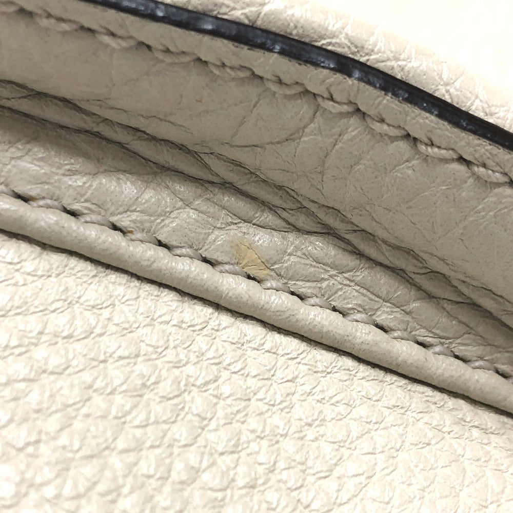 GUCCI Backpack 370833 leather White type Bamboo Backpack Women Used