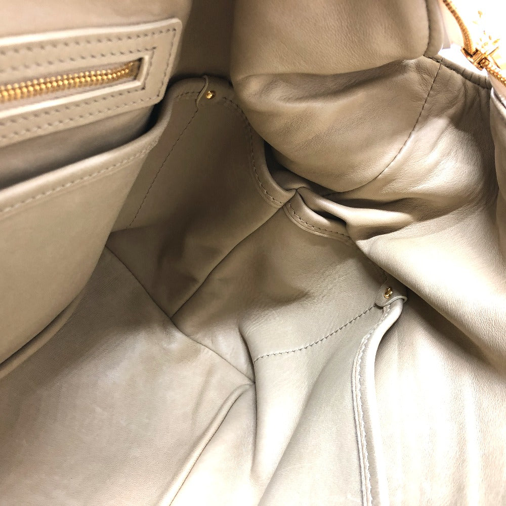 LOUIS VUITTON Boston Duffel bag leather white Sac Louis Women Used