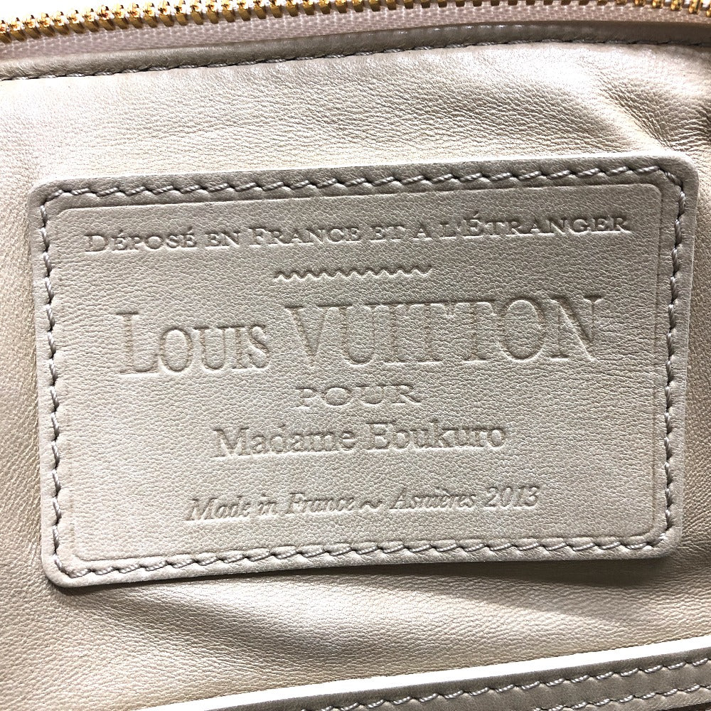LOUIS VUITTON Boston Duffel bag leather white Sac Louis Women Used