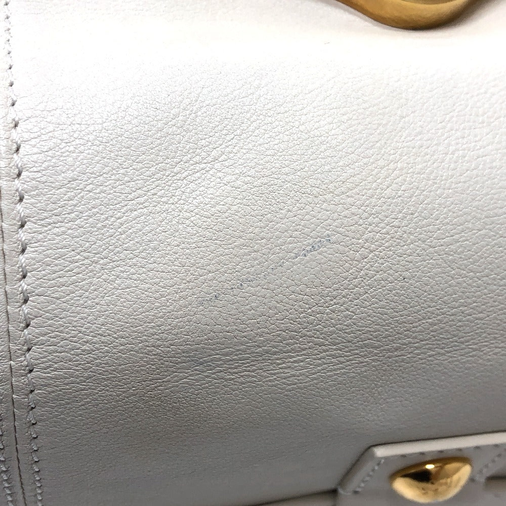 LOUIS VUITTON Boston Duffel bag leather white Sac Louis Women Used