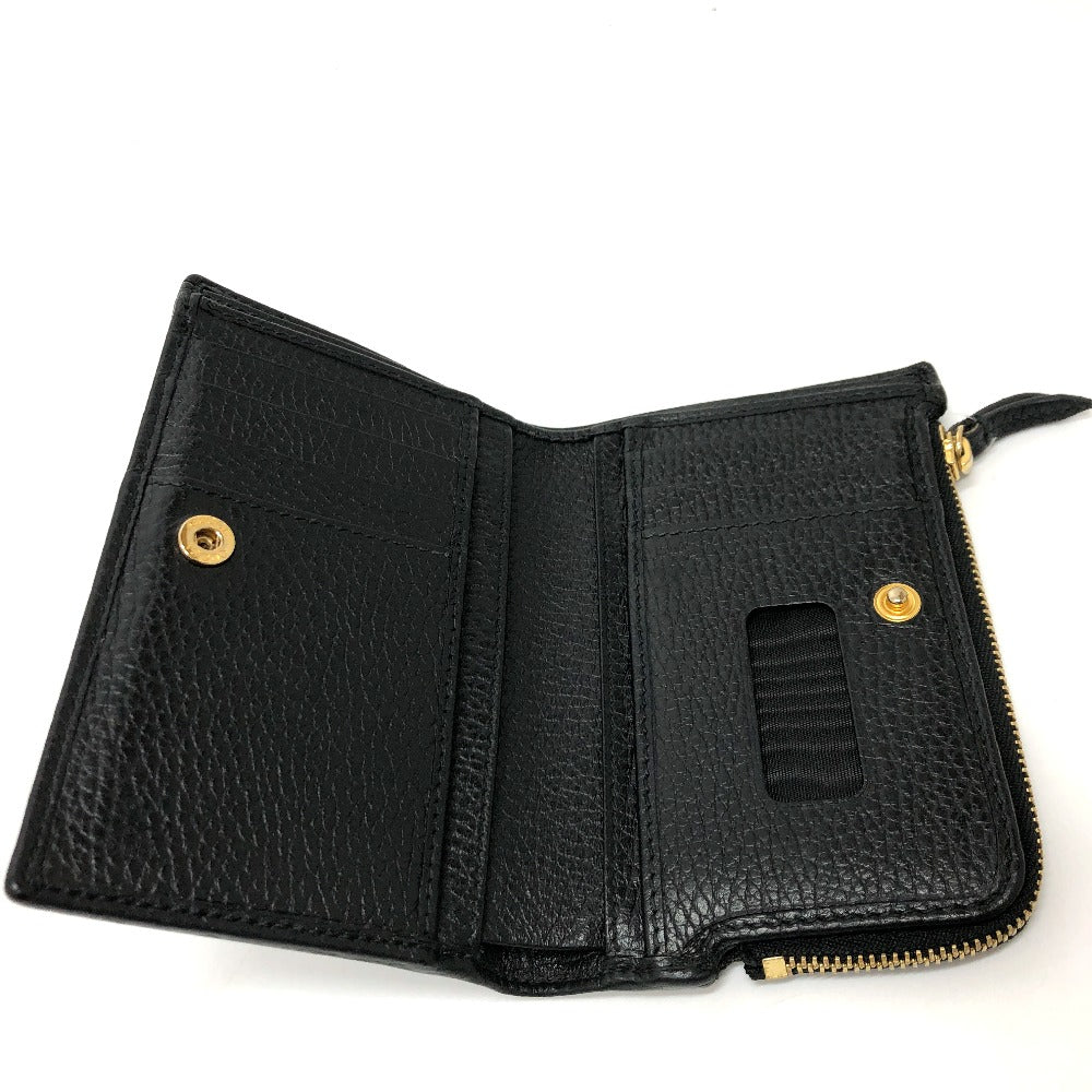 GUCCI Folded wallet 546588 leather black GG Marmont