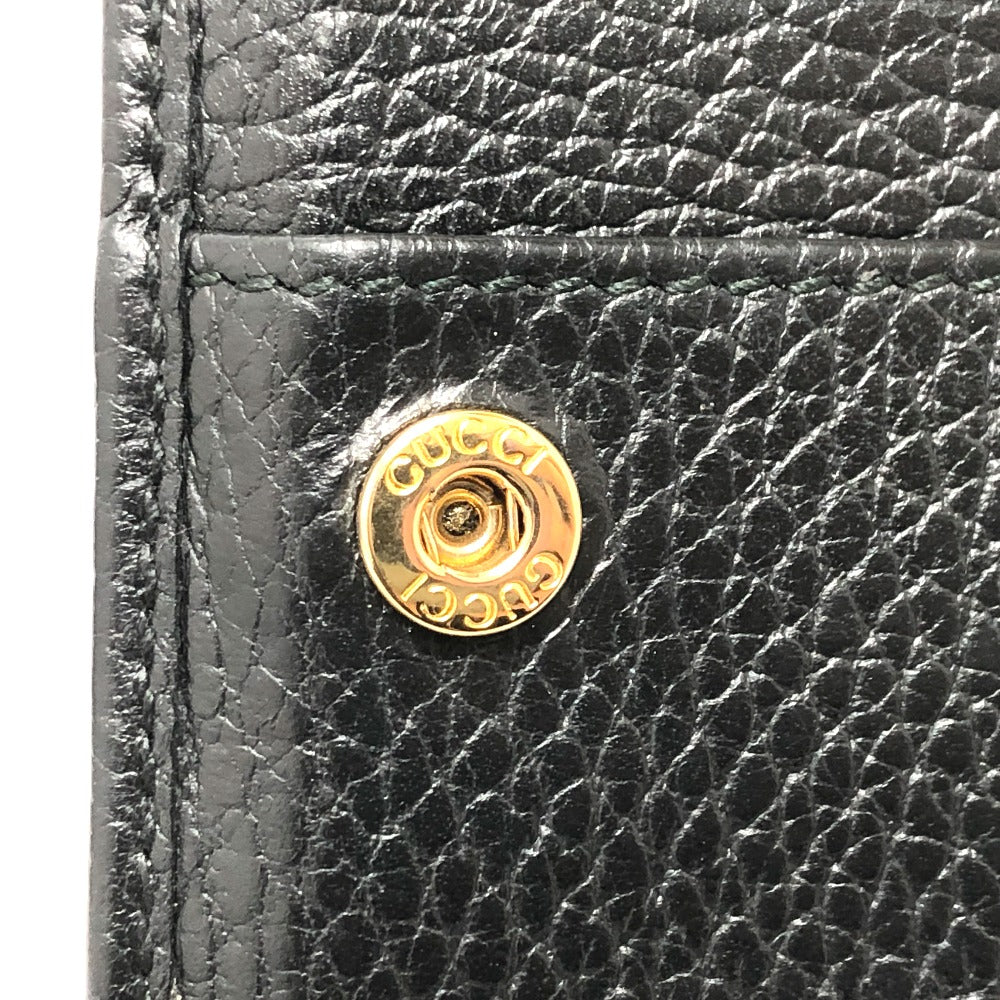 GUCCI Folded wallet 546588 leather black GG Marmont