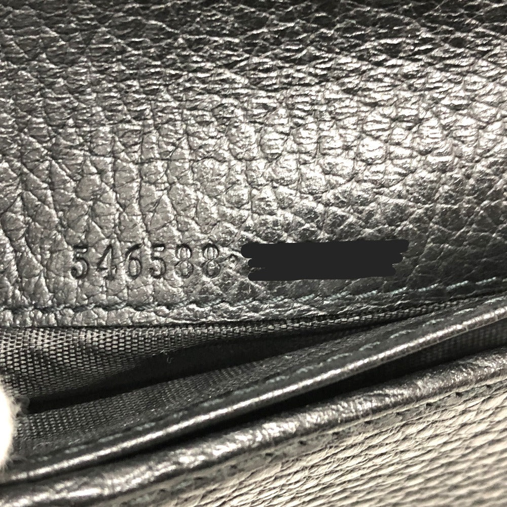 GUCCI Folded wallet 546588 leather black GG Marmont