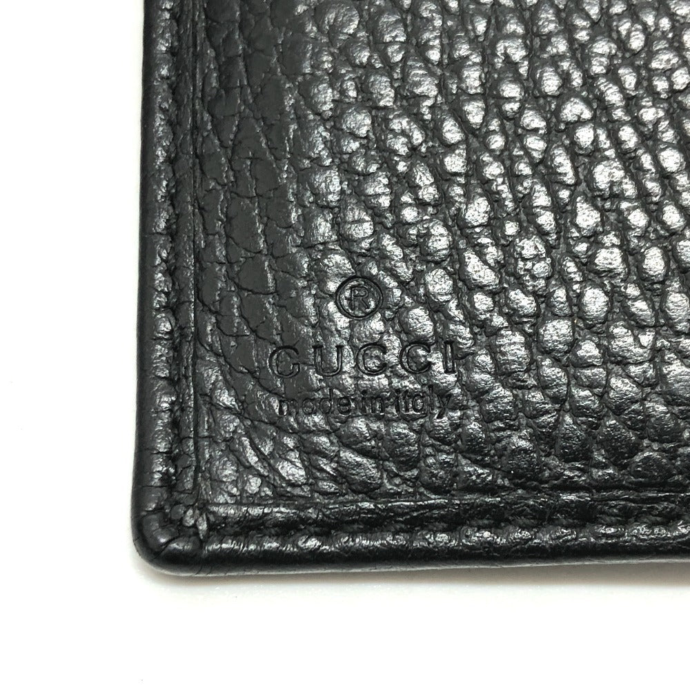 GUCCI Folded wallet 546588 leather black GG Marmont