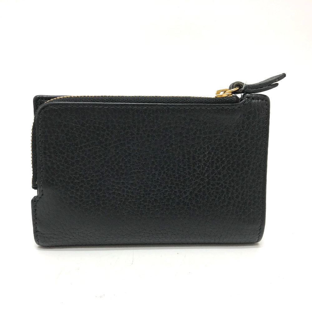 GUCCI Folded wallet 546588 leather black GG Marmont
