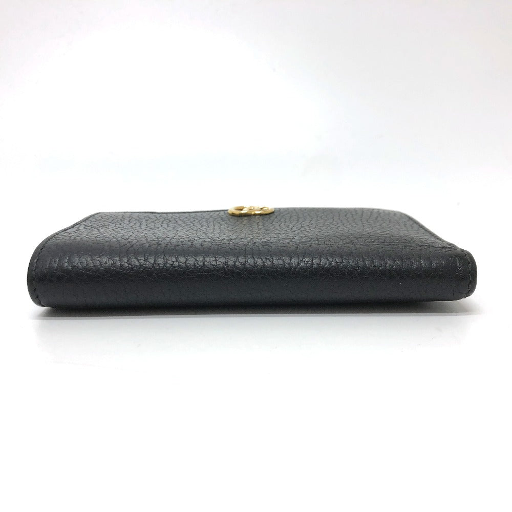 GUCCI Folded wallet 546588 leather black GG Marmont