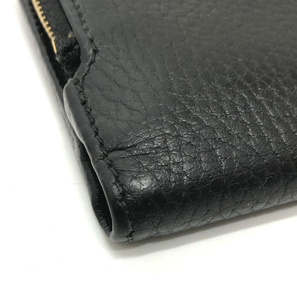 GUCCI Folded wallet 546588 leather black GG Marmont