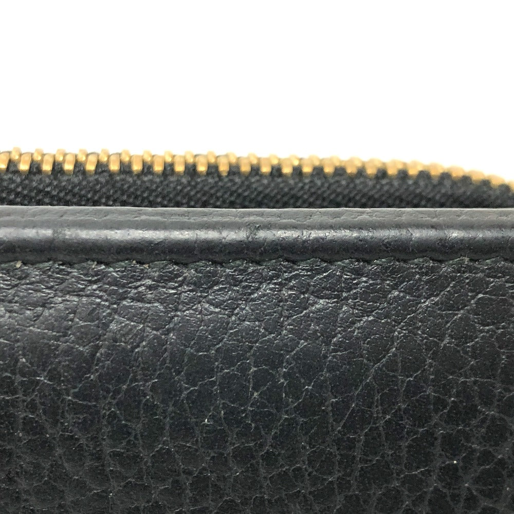 GUCCI Folded wallet 546588 leather black GG Marmont