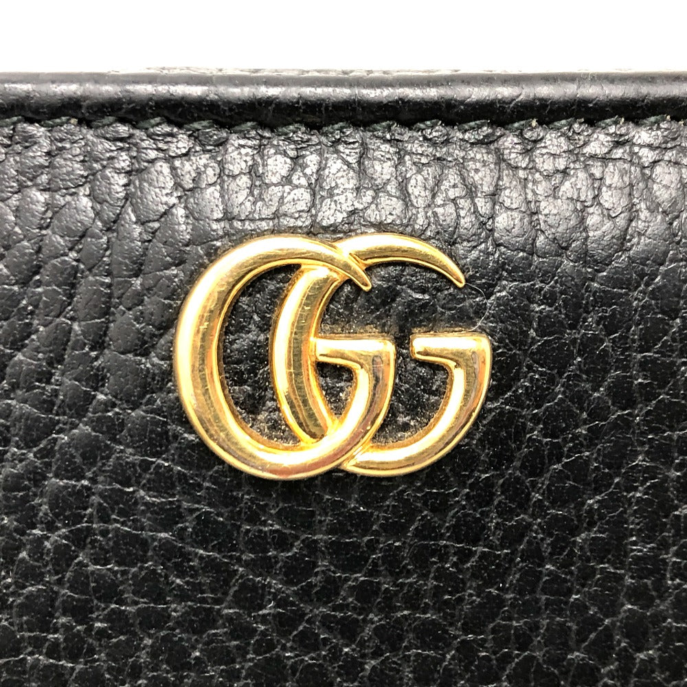 GUCCI Folded wallet 546588 leather black GG Marmont