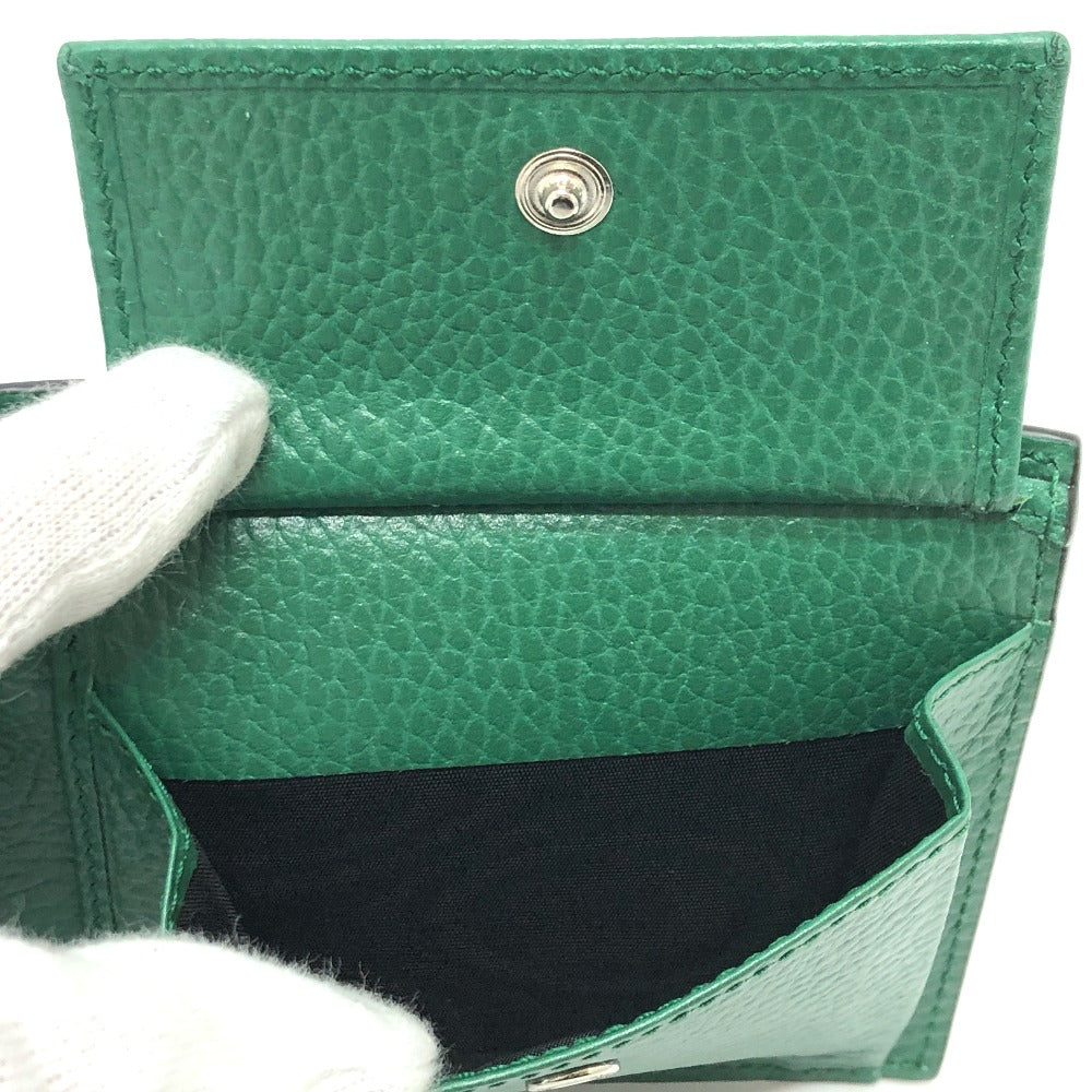 GUCCI Folded wallet 610466 leather black Interlocking G mens Used