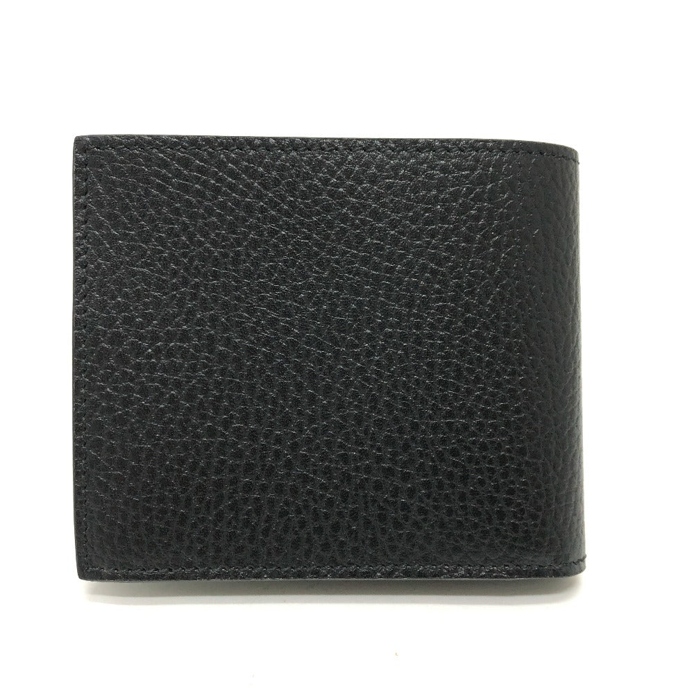 GUCCI Folded wallet 610466 leather black Interlocking G mens Used