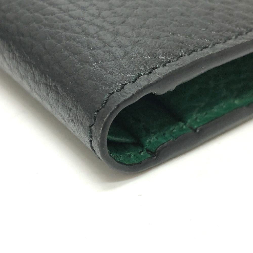 GUCCI Folded wallet 610466 leather black Interlocking G mens Used