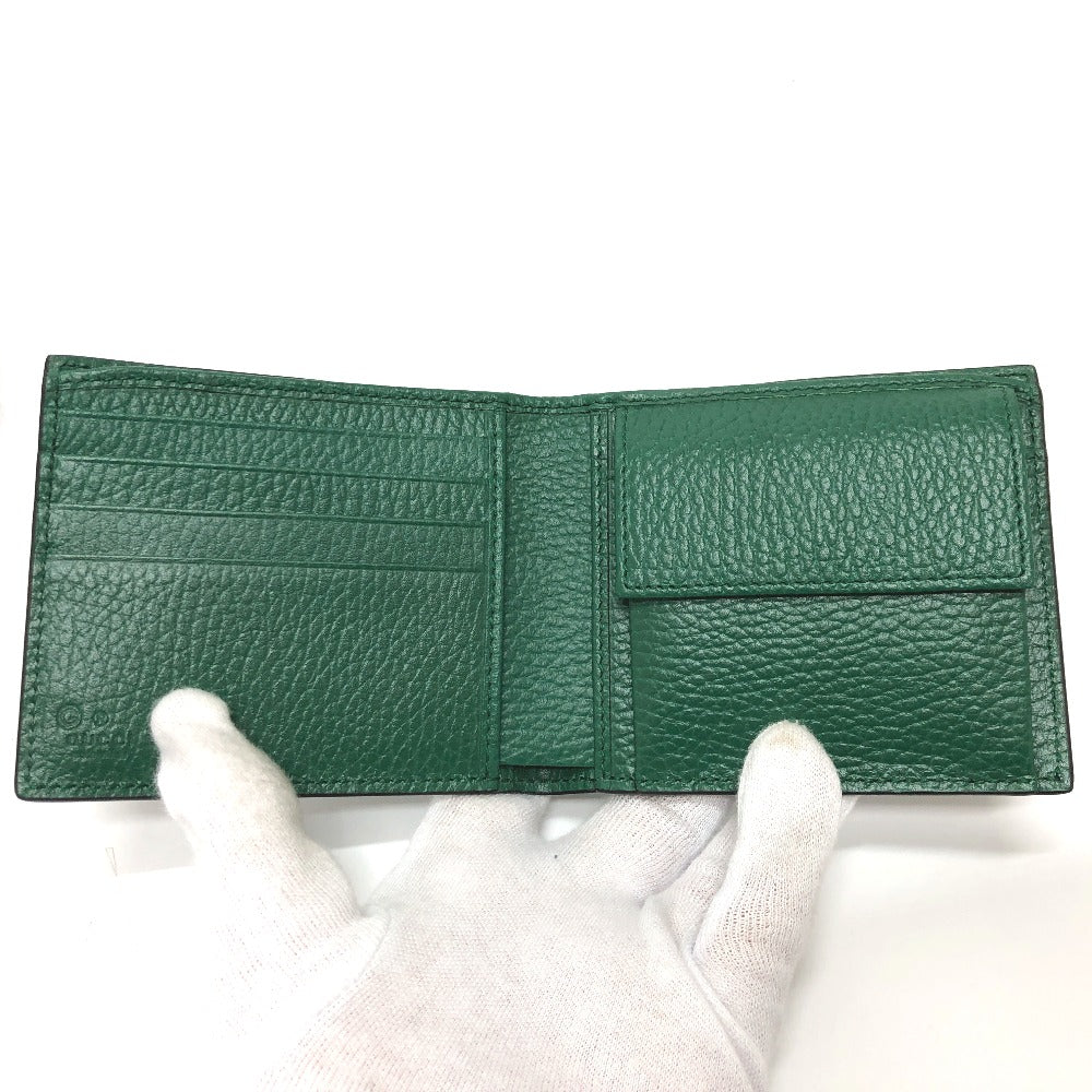GUCCI Folded wallet 610466 leather black Interlocking G mens Used