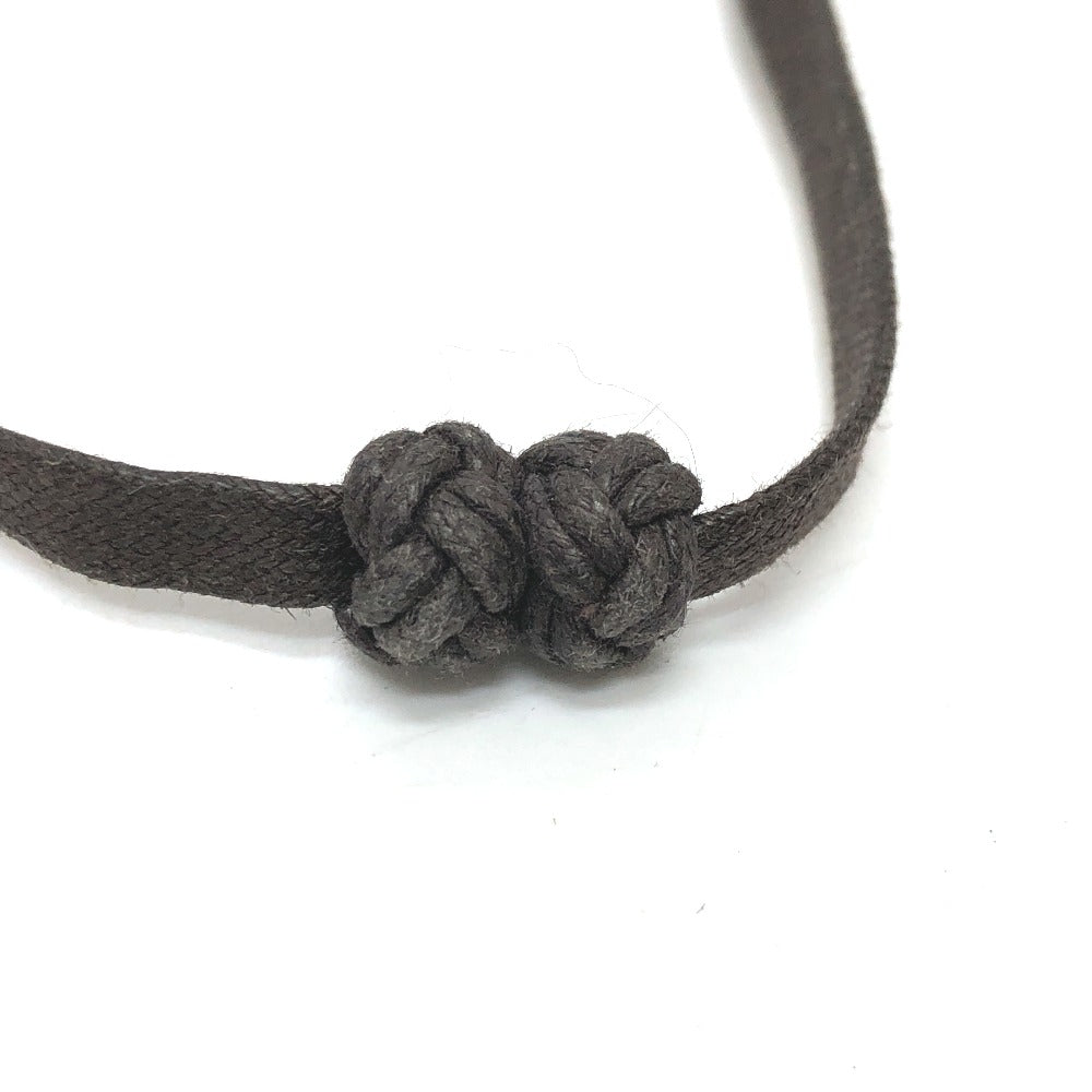 HERMES Necklace Buffalo horn Brown plate Atrage Women Used