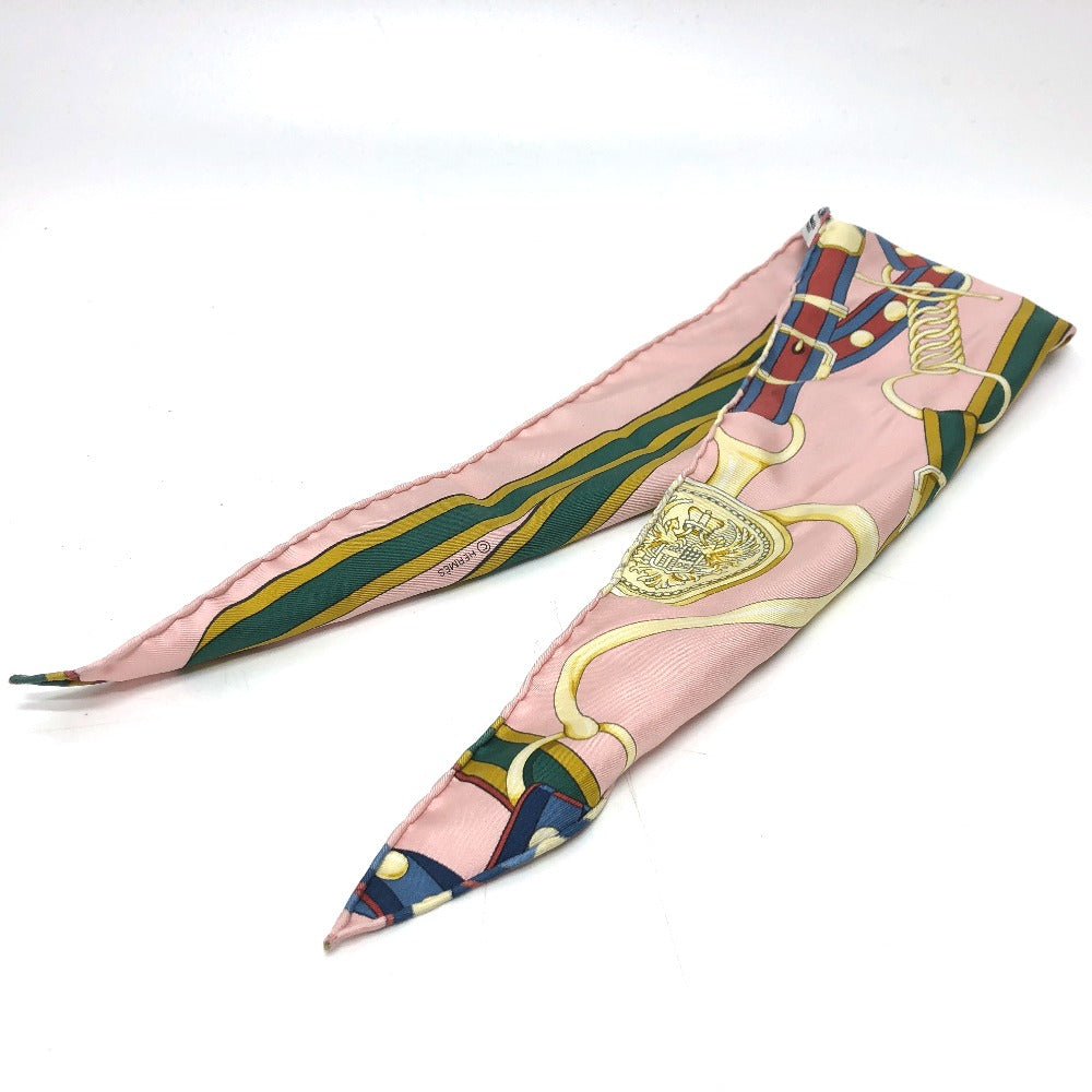 HERMES scarf silk pink Pointie Women Used