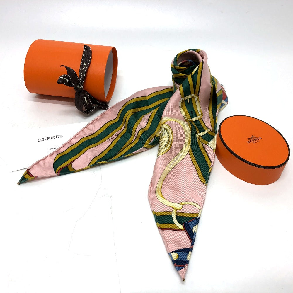 HERMES scarf silk pink Pointie Women Used