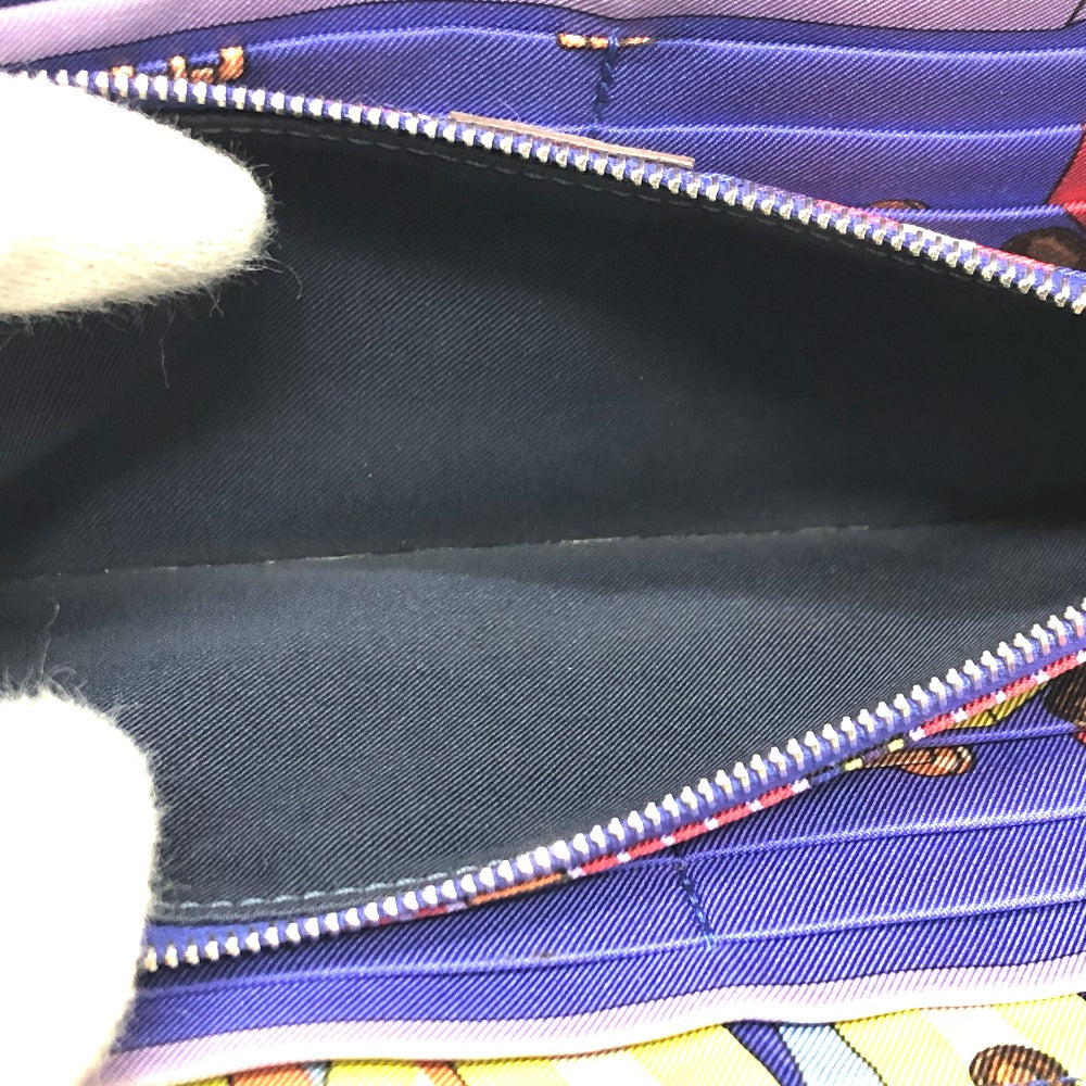 HERMES Long Wallet Purse Epsom Gray type Azap long silk in Women Used
