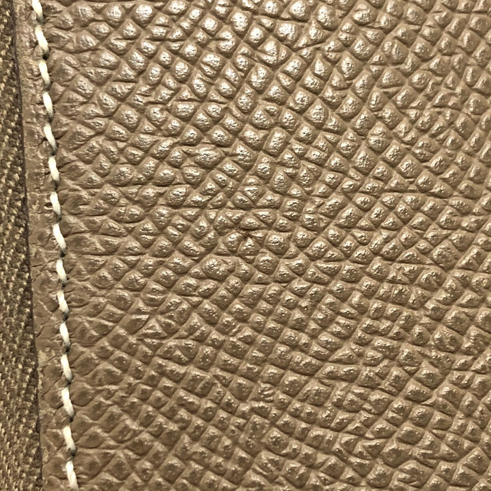 HERMES Long Wallet Purse Epsom Gray type Azap long silk in Women Used