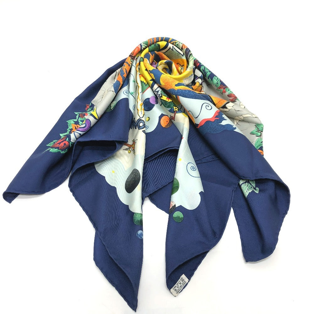 HERMES scarf silk multicolor THE ALFEE Carre90 Women Used