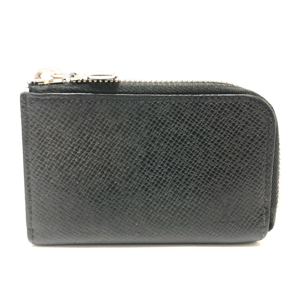 LOUIS VUITTON Coin case M63375 Taiga Leather black Taiga Portonet Jules