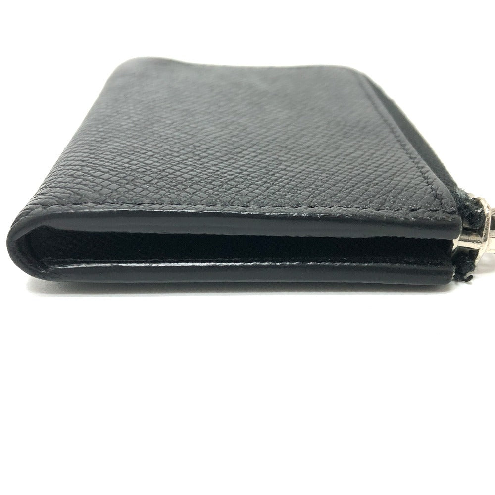 LOUIS VUITTON Coin case M63375 Taiga Leather black Taiga Portonet Jules