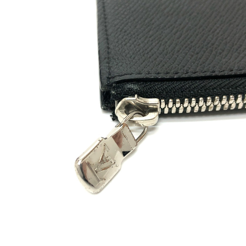 LOUIS VUITTON Coin case M63375 Taiga Leather black Taiga Portonet Jules