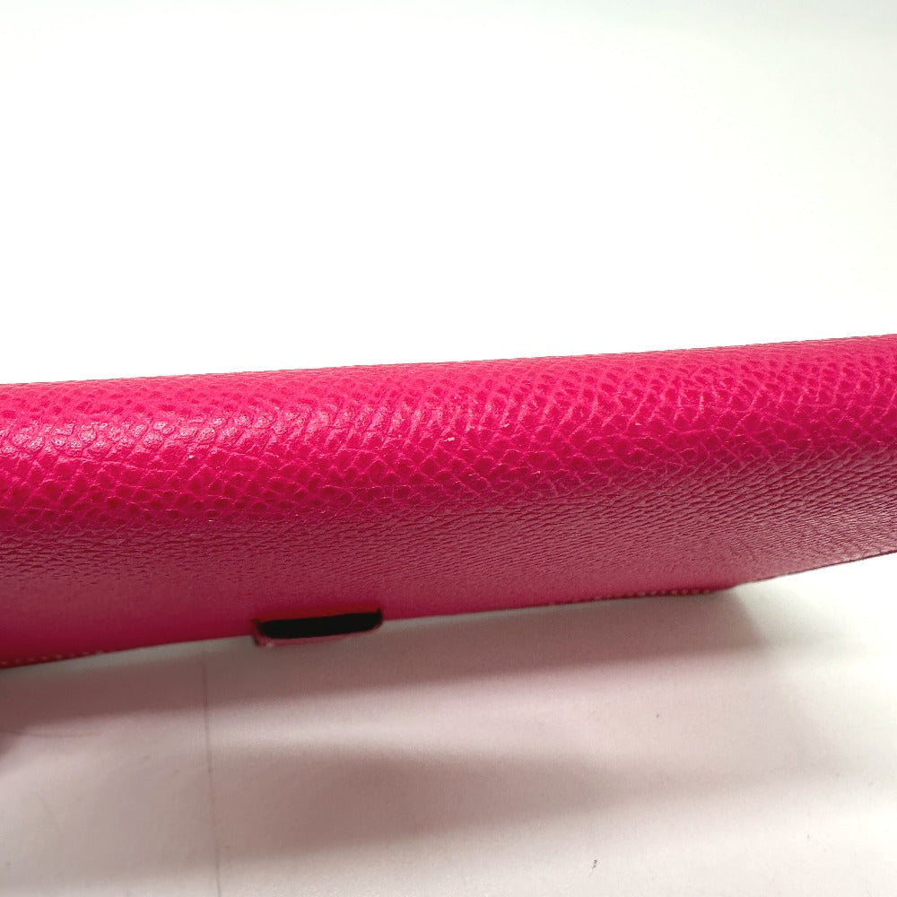 HERMES Long Wallet Purse Epsom pink Beansufla Women Used