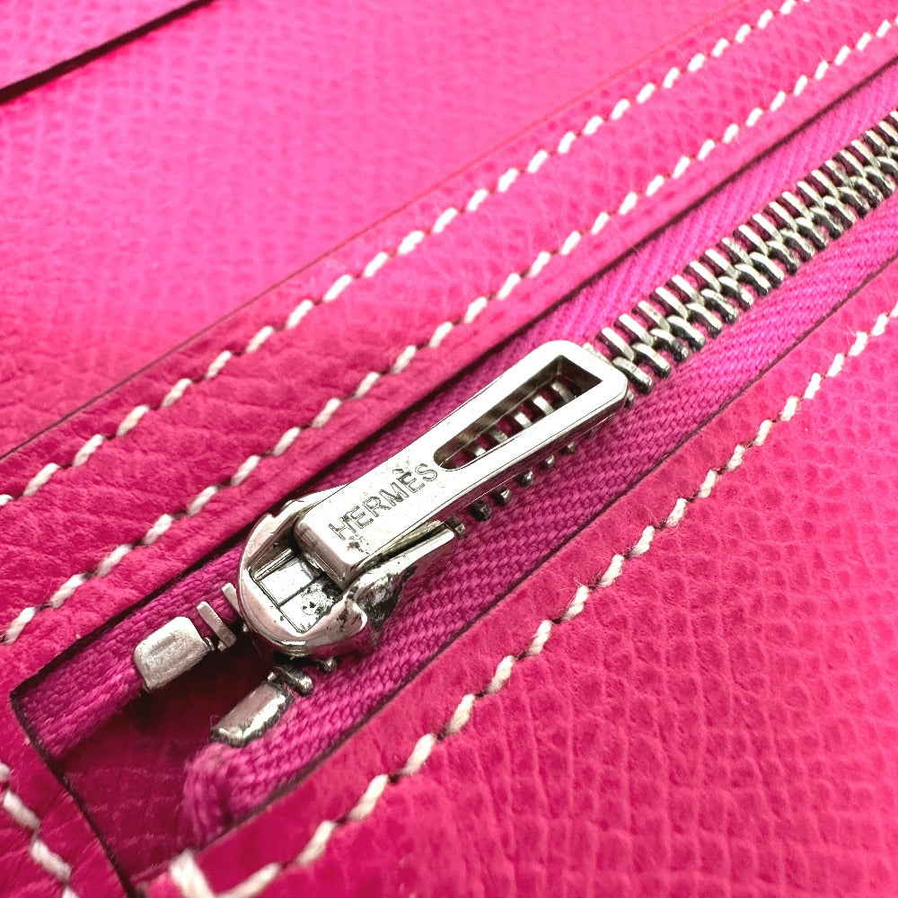 HERMES Long Wallet Purse Epsom pink Beansufla Women Used