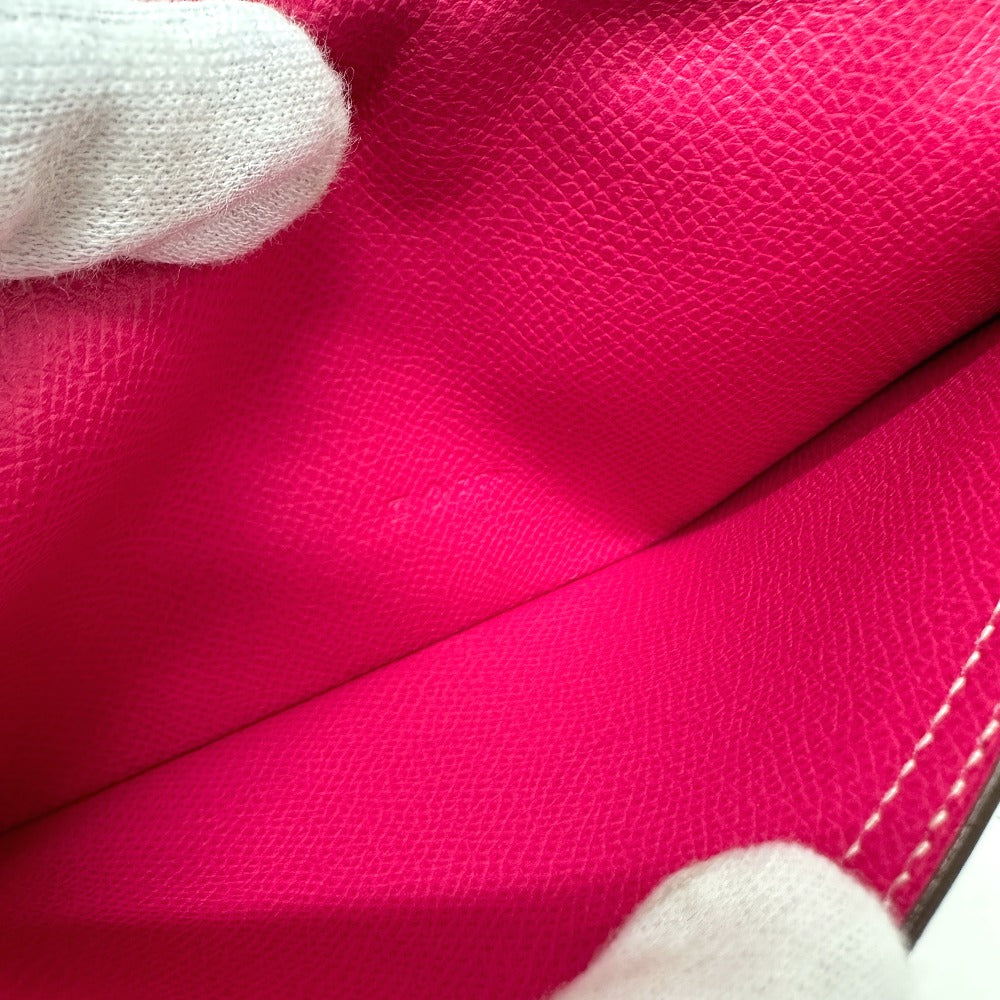 HERMES Long Wallet Purse Epsom pink Beansufla Women Used