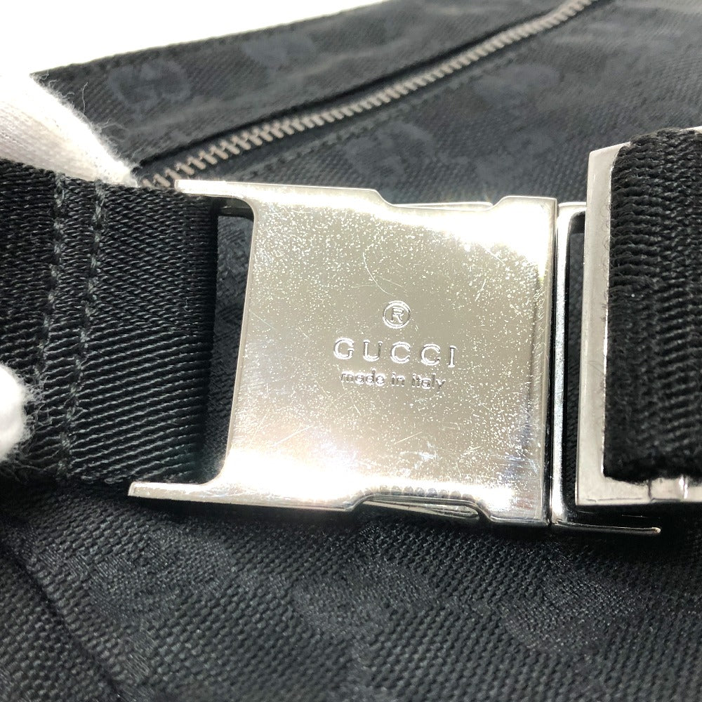 GUCCI Waist bag 28566 GG canvas / leather black GG Sling bag mens Used
