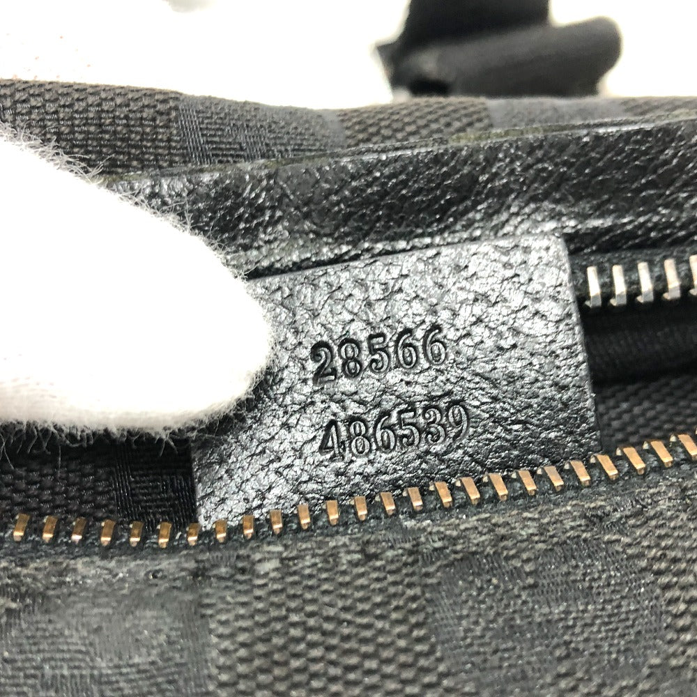 GUCCI Waist bag 28566 GG canvas / leather black GG Sling bag mens Used