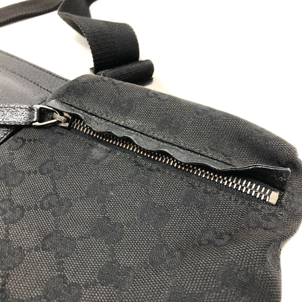 GUCCI Waist bag 28566 GG canvas / leather black GG Sling bag mens Used
