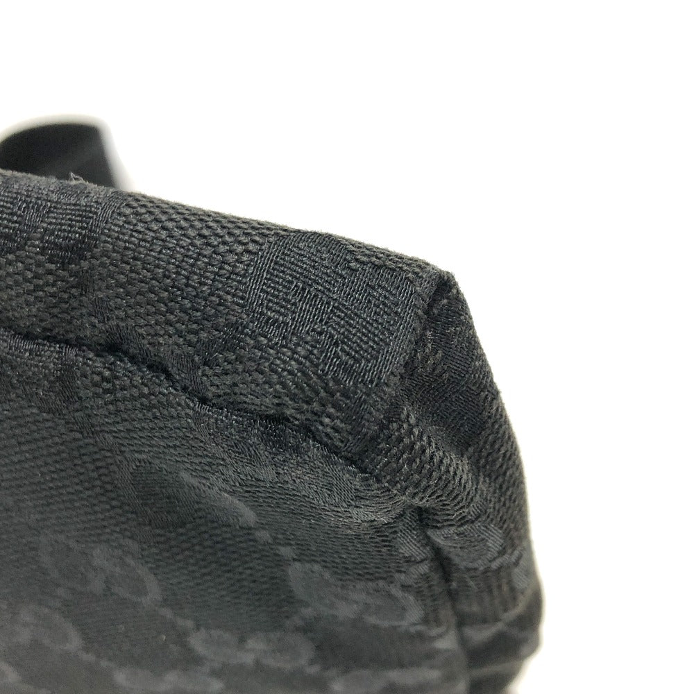 GUCCI Waist bag 28566 GG canvas / leather black GG Sling bag mens Used
