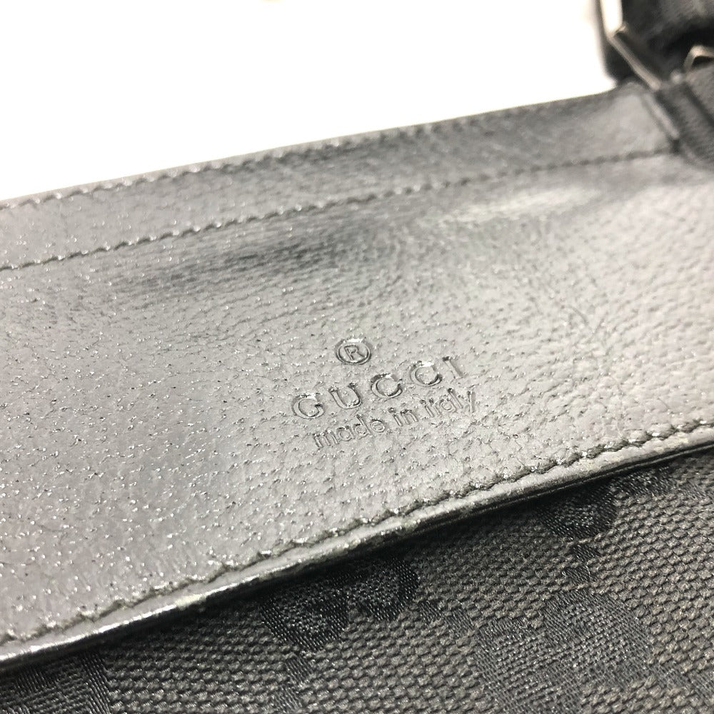 GUCCI Waist bag 28566 GG canvas / leather black GG Sling bag mens Used