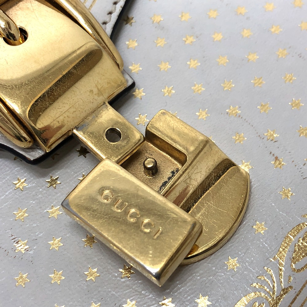 GUCCI Shoulder Bag 470270 leather white Silvi